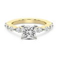 thumbnail image 4 of IGI Certified 5 Carat Princess Shape Lab Grown Diamond Engagement Ring | 14K Yellow Gold | Pamela Eternity Side Stone Diamond Ring | FG-VS1-VS2 Quality Friendly Diamonds, 4 of 6