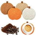 thumbnail image 7 of MOPOOR 4 PCS Fall Coasters Crochet Thanksgiving Pumpkin Coaster Orange Home Decor Handmade Woven Pumpkin Drink Cup Pad Mats for Autumn Harvest Thanksgiving Kitchen Table Party Decor Gifts, 7 of 7