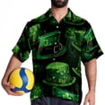 thumbnail image 4 of Saint Patrick's Day Men's Casual Hawaiian Shirt Printed Button Down Short Sleeve Summer Beach Shirts Unisex, 4 of 6