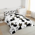 thumbnail image 3 of Castle Fairy Black Cats Queen Comforter Set,Kawaii Pet Bedding Comforter Set, 3 of 8