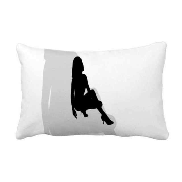 Hot Woman Squats Outline Throw Pillow Lumbar Insert Cushion Cover Home Decoration