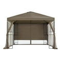 thumbnail image 6 of APEX GARDEN Symphony III 10' x 10' Single-Tier Steel Gazebo with Mosquito Net, Privacy Screen and Planter Holders, 6 of 11