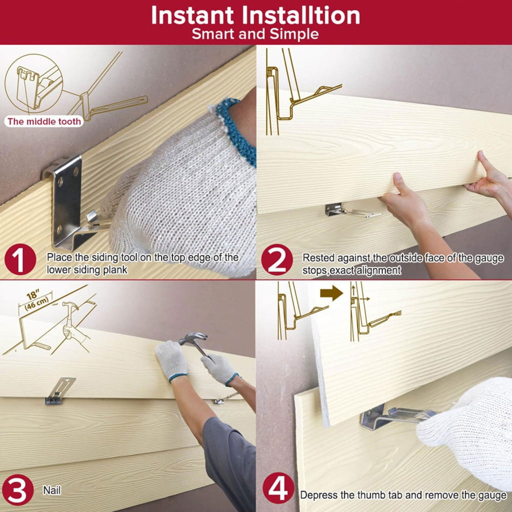 Convenient Siding Adjusting Tool Reliable Siding Gauges Hand Siding Measuring Tool Suitable for DIY Projects Contractors
