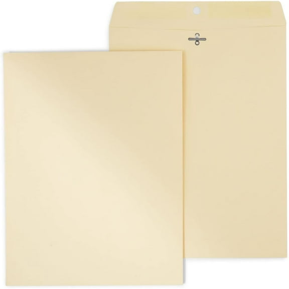 GJSP 10 X 13 Clasp Gummed Heavy Duty 32 Lb. Envelopes 100/box Manila #122069