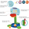 thumbnail image 3 of Basketball Hoop for Kids Toddlers 18m-3y, Infant 2 in 1 Adjustable Sports Toy Set, Baby Interactive Learning Toy, with Light and Music, Indoor Basketball Game, Battery Include, 3 of 6