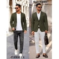 thumbnail image 3 of COOFANDY Men's Casual Regular Fit Blazer Jacket Two Button Suit Jackets Lightweight Sport Coat, 3 of 7