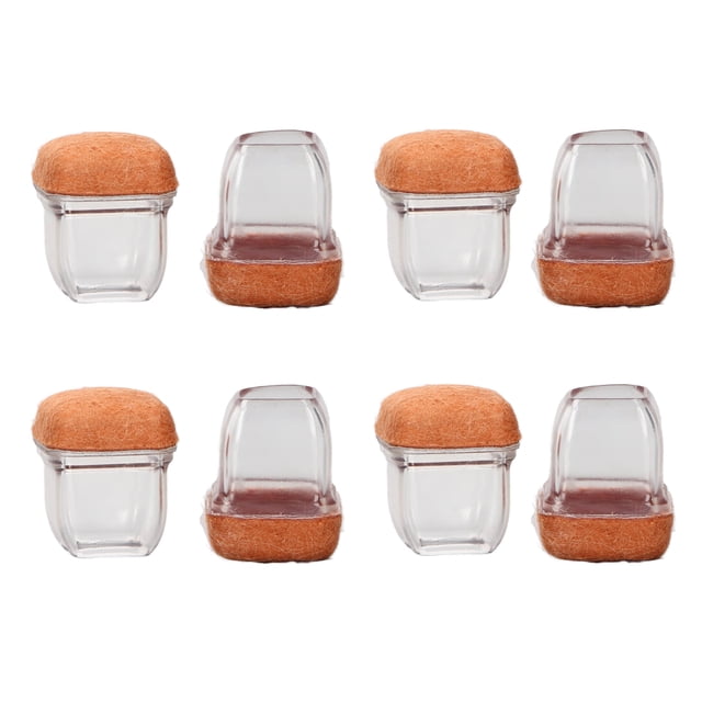 Wear Resistant Chair Leg Pads,8Pcs Chair Legs Caps Transparent Chair Leg Caps Table Foot Covers Exceptional Value