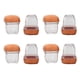 thumbnail image 2 of 8 Uds. Tapas para patas de silla TPE resistente al desgaste Protector de pie para taburete de mesa forma cuadrada transparente tamaño pequeño VoborMX herramienta, 2 of 8