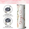 thumbnail image 4 of 20 oz Gigi Skinny Tumblers with Lid and Straw, Gigi Stainless Steel Vacuum Insulated Travel Coffee Mug Cup Water Bottle, Gigi Birthday Gifts for Grandmother, 4 of 6