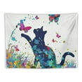 thumbnail image 5 of Orinice Cat Wall Art - Butterfly Room Decor, Home Decoration for Kids Bedroom, Living Room, Girls, Teens, Toddler, Baby Room or Nursery - Cute Cat Wall Decor Gift for Kitty, Pet Lover -Tapestry, 5 of 6