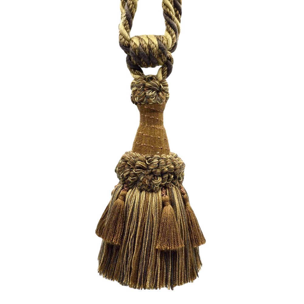 Brown, Camel, Dark Brown Decorative Tassel Tieback / 6 inch Tassel, 30