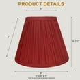 thumbnail image 2 of Urbanest Mushroom Pleated Lamp Shade, 5x9x7", Burgundy, Set of 2, 2 of 5