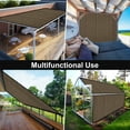 thumbnail image 2 of Jane Stone 3'X10' Rectangular 200 GSM UV Protected 100% HDPE Shade Cloth with Grommets,90% UV Block Outdoor Canopy Screen,Mocha, 2 of 7