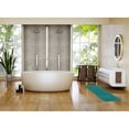 thumbnail image 4 of Peacock Blue Microfiber Polyester Double Sink Bath Mat Runner - 48"L x 20"W, 4 of 6