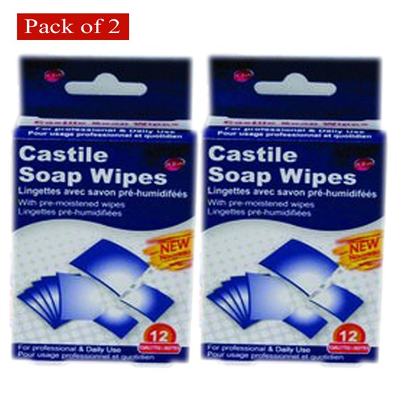 Instant Aid By Purest Castile Soap Wipes 12 Pcs (Pack of 2)