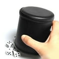 thumbnail image 6 of Leather Dice Cup Set Felt Lining Quiet Shaker Dot Dices for Yahtzee Games, 6 of 9