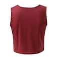 thumbnail image 7 of AOMPMSDX Tank Tops For Women Sexy Racer Back Halter Neck Bodysuit Great Daily Wear For Women 2024 Wardrobe Red Sleeveless Basic Camisole Top L, 7 of 7