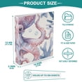 thumbnail image 5 of Pink Coral Octopus 3 Ring Binders 1.5 inch Hardcover File Folders with Interior Pockets A4 Size Organizer for School Office Hospital, 5 of 8