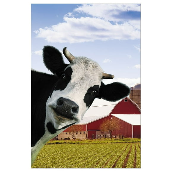 Tree-Free Greetings All Occasion Greeting Card 12 Pack, 4x6, Cow Photobomb (FS56364)