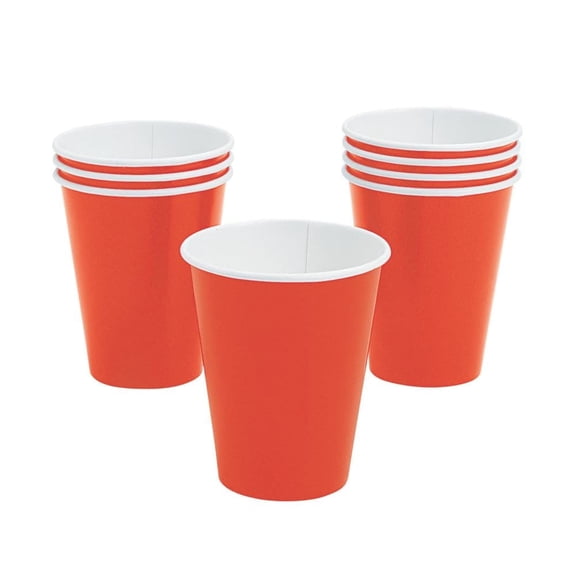 Bittersweet Orange 9 Oz Paper Cup (24Pc) - Party Supplies - 24 Pieces