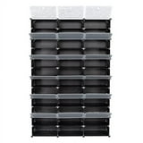 Ktaxon 36 Cubes 72 Pairs Modular Plastic Shoe Storage Cabinet Boxes ...