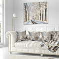 thumbnail image 2 of Designart Beautiful Winter Lane at Morning - Forest Throw Pillow - 18x18, 2 of 4