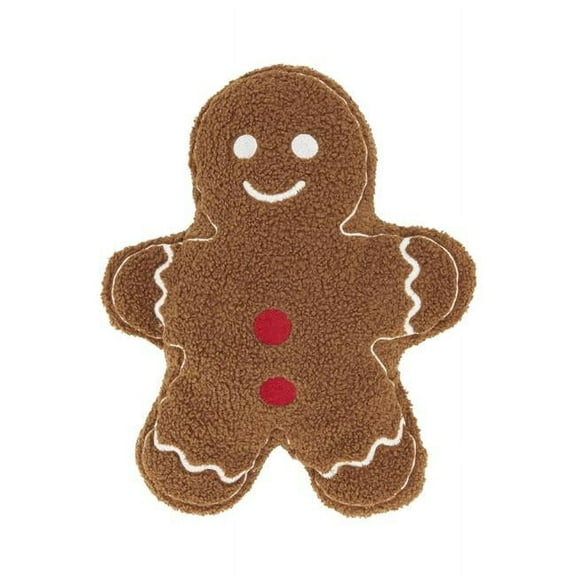 Saro Lifestyle Gingerbread Warmth Poly Filled Throw Pillow