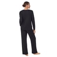 thumbnail image 3 of Aria Brushed Jersey Knit Long Sleeve Split Neck Pajama Set with Pockets, Sizes XS-5X, 3 of 6