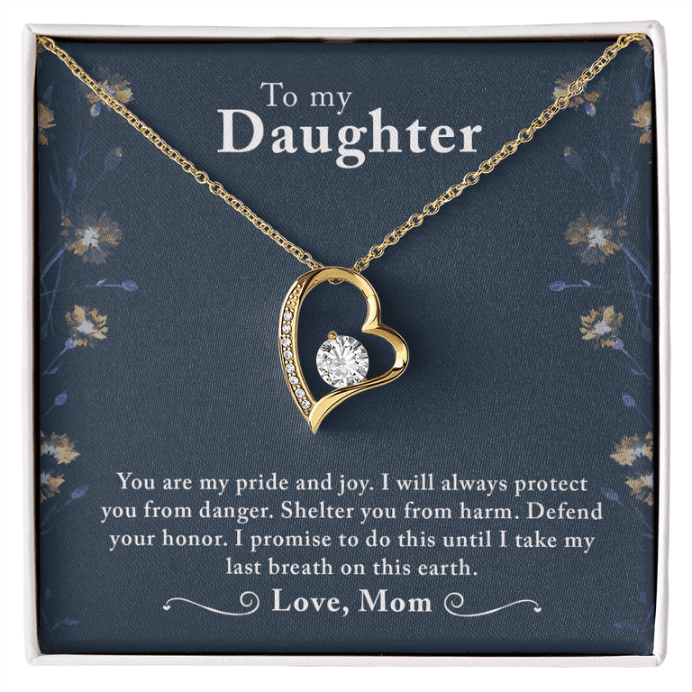 To My Daughter You Are My Pride and Joy Forever Necklace w Message