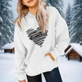 thumbnail image 2 of Posijego Valentine's Day Sweatshirts for Girls Boys Heart Printed Pullover Hooded Spring Tops with Pocket, 2 of 6
