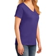 thumbnail image 4 of Mafoose Ladies Core Cotton V-Neck Tee Purple 4XL, 4 of 5