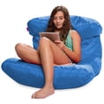 thumbnail image 2 of Posh Creations Laguna Lounger Bean Bag Chair, Kids, 3 ft, Royal Blue, 2 of 6