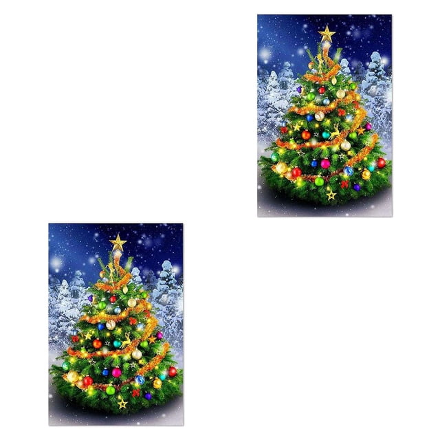 Kearding Pintura de diamantes de Navidad, bordado de diamantes de imitación, artesanía de pared, decoración navideña de Año Nuevo, regalos, Type4 NO4