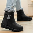 thumbnail image 2 of High Top Winter Snow Boots for Women Hook and Loop Waterproof Furry Lined Platform Fashion Ankle Booties, 2 of 7