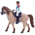 thumbnail image 4 of Miangastore Solid Plastic Horse Doll Decor With Rider Figurine Horse Sculpture Horse Doll Decor Cowboy Horse Toy Horse Statue Home Decor Horse Riding Toy, 4 of 8