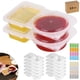 thumbnail image 1 of Contenedores de condimentos reutilizables CJT, 12 juegos con tapas y 2 compartimentos, 1 of 7