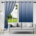 thumbnail image 4 of Nanqianyi Blue Ombre Blackout Curtains with Grommet, Room Darkening Window Drapes for Living Room/Bedroom,2 Panels, 52x63 inches, 4 of 8