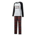 thumbnail image 3 of Meihuid Christmas Pajamas for Family Matching PJ's Sets with Letter and Printed Long Sleeve Tee and Bottom, 3 of 10