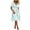 #168-Multicolor, variant on Women's Midi Wrap Dress V Neck Floral Print Short Sleeve Calf Length Summer Dress Tummy Flattering Casual Beach Party Wear