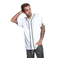 thumbnail image 3 of Victorious Men's Classic Baseball Jersey with Trim BJ42 - WHITE - Medium, 3 of 5