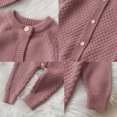 thumbnail image 2 of Actgleam Infant Baby Boys Girls Romper Winter Knitted Pajamas with Hat,Pinkish Purple,18-24Months, 2 of 10