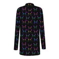 thumbnail image 3 of TFEOQRY Women's Pattern Print Cardigan Long Sleeve Open Front Long Sleeve Coat Casual Fall Winter Outerwear Dark Blue-1, 3 of 6