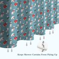 thumbnail image 6 of Light Blue Christmas Snowman Pattern Shower Curtain 72"x84" ,Bathroom Decorative Shower Curtains Set with 12 Hooks,Modern Waterproof Washable Shower Curtain, 6 of 6