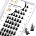 thumbnail image 1 of Lash Clusters B01 D Curl 0.472 in B&Q LASH Pestañas individuales naturales Extensiones de grupos de pestañas individuales Cluster DIY en casa Extensiones de pestañas DIY 72 grupos de pestañas CD Curl, 1 of 4