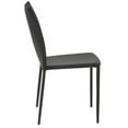 thumbnail image 2 of Brika Home Leather Stackable Dining Side Chair in Black, 2 of 3