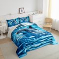 thumbnail image 3 of Feelyou 3D Dolphin Teens Full Size Comforter Sets, Kawaii Blue Sealife Bedding Comforter Set, Ocean Marine Animal Reversible Bedding Sets, Super Cozy Room Decor, 3-Piece, 3 of 8