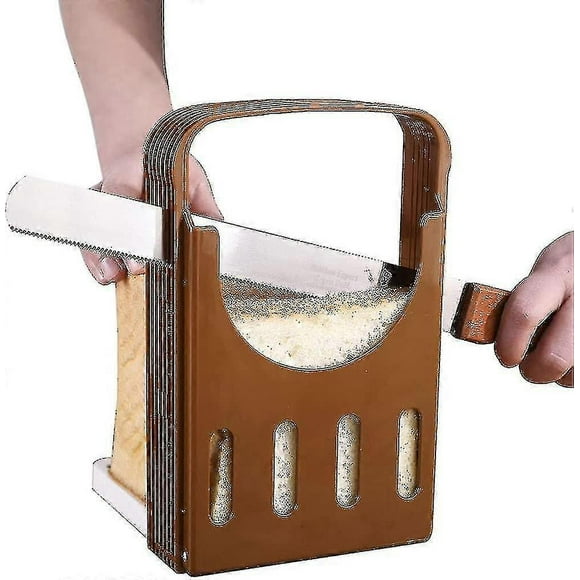 Bread Slicer,toast Slicer 4-ply Adjustable Bread Cutter Slicing Machine Knife Bread Slicer Bread Slicer Folding Adjustable Bread Slicer-yuhao