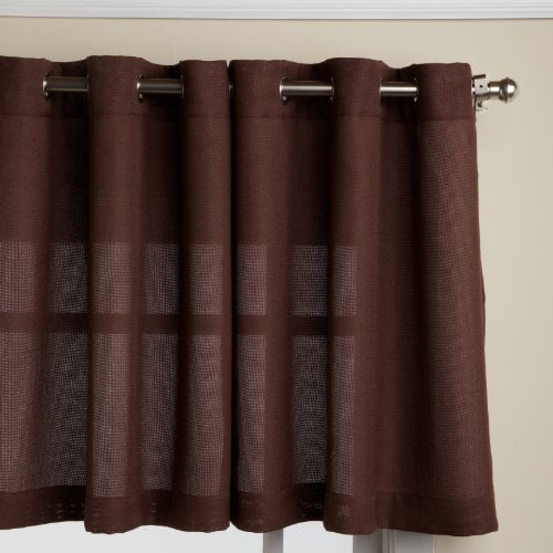 58 x 24 Chocolate Jackson 58 x 36-inch Tier Curtain Pair LORRAINE HOME FASHIONS