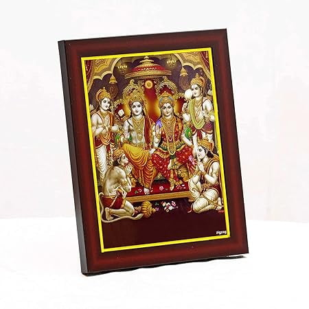 zig zag Lord Ram Darbar Photo Frame For Wall Table Size Small ( 6x8 inches, Acrylic Glass)