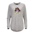 thumbnail image 2 of Women's  Gray ECU Pirates Oversized Cuddle Raglan Tri-Blend Pullover Sweatshirt, 2 of 3